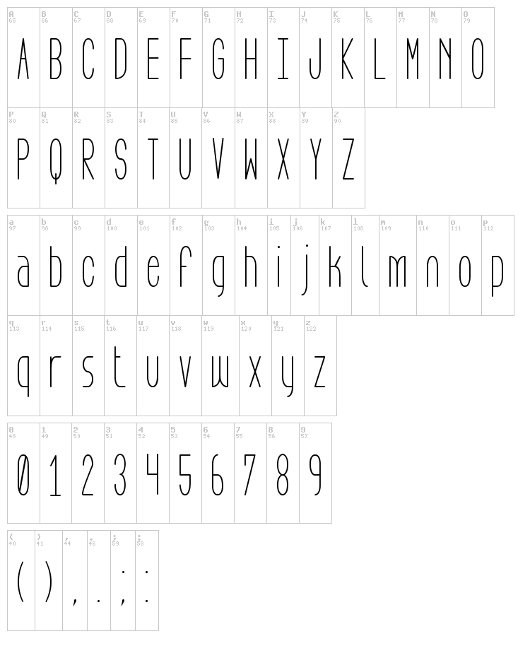 Aeg Flyon Now font map